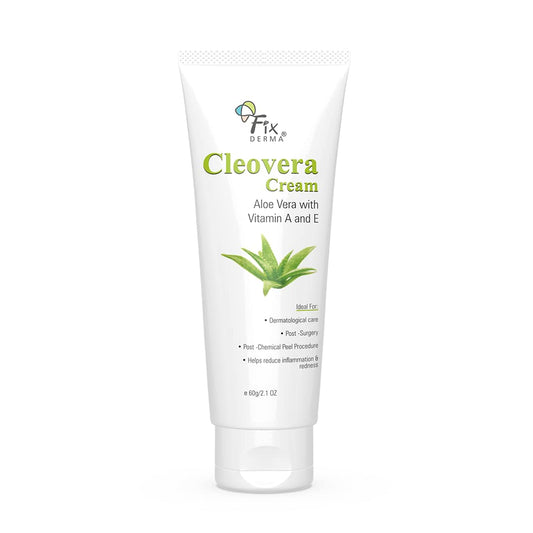 Fixderma Cleovera cream Skin moisturizer with Aloe vera, reduces inflammation & redness, soothing & hydrating cream after shaving Paraben free-60gm
