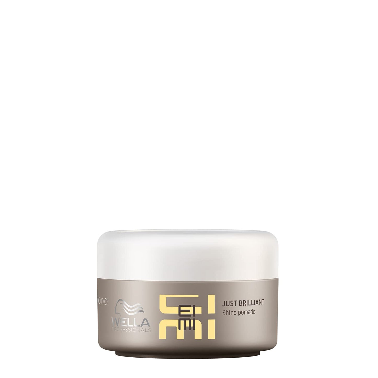 Wella EIMI Just Brilliant Shine Pomade jar on a white background