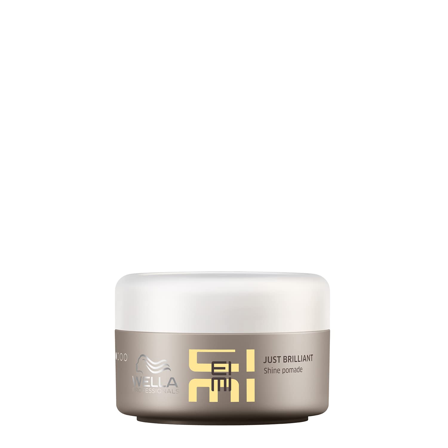 Wella EIMI Just Brilliant Shine Pomade jar on a white background