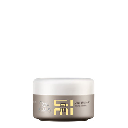 Wella EIMI Just Brilliant Shine Pomade jar on a white background