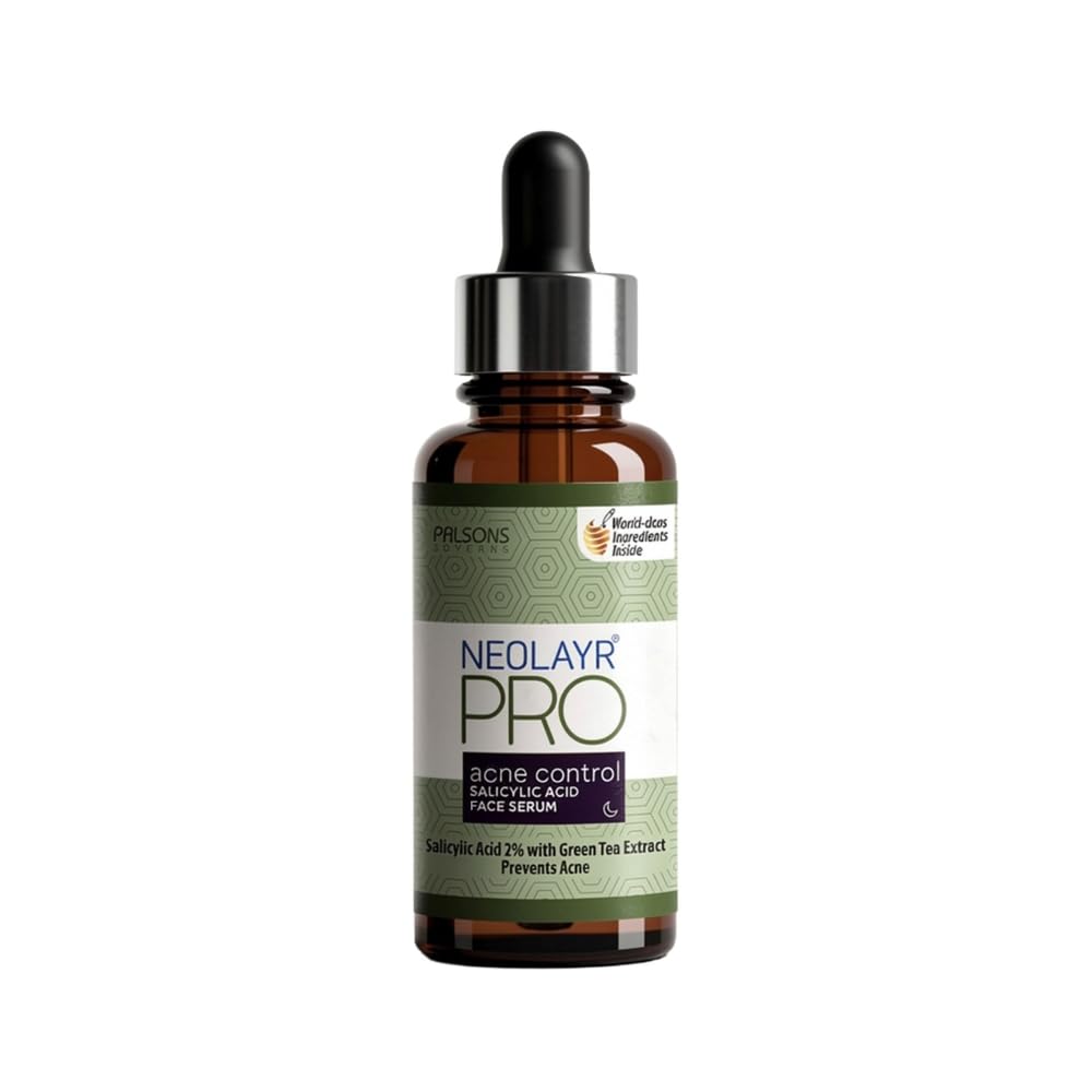 NEOLAYR Pro Acne Control Salicylic Acid Face Serum | For Acne, Blackheads & Whiteheads | Face Serum For Oily Skin | With Green Tea Extract | 30 ML