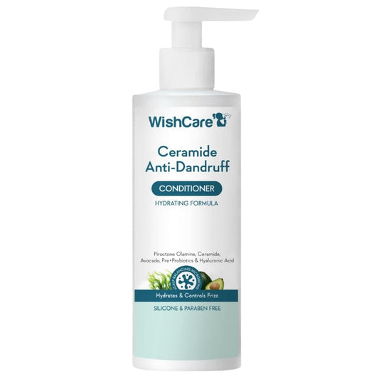 WishCare Ceramide Anti-Dandruff Conditioner bottle on a white background