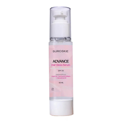 Suroskie Advance Glass Hair Serum 50Ml | Hydrolyzed Collagen, Argan Oil | Instant 20X Shine, Frizz Free (Upto 72 Hrs) | Hair Serum For Dry Frizzy Hair | Heat Protection Upto 230° Celsius | Women & Men