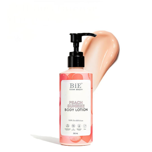 BiE - Peach Sunrise Body Lotion | 72 Hours Hydration | With Hyaluronic Acid & Niacinamide | Fast-Absorbing, Non-Greasy Formula | 200ml