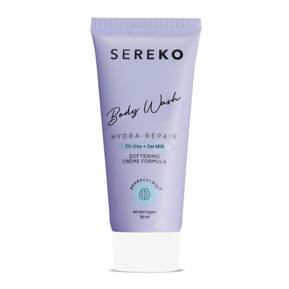 Sereko body wash tube on a white background