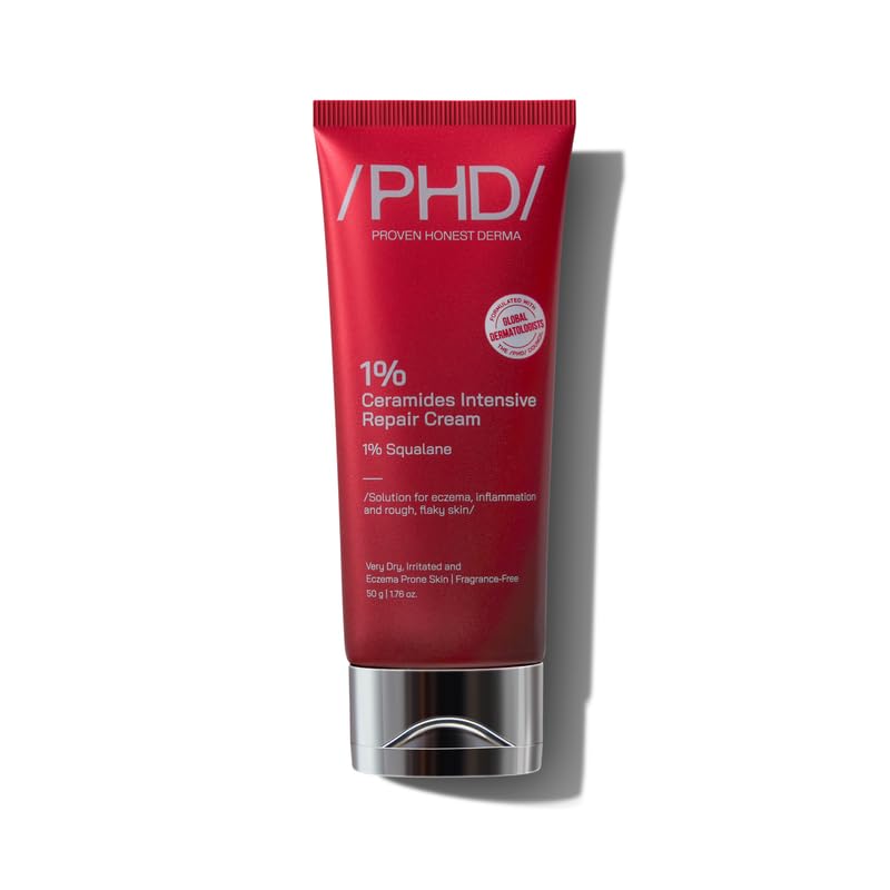 /PHD/ 1% Ceramides Intensive Repair Face Cream with 1% Squalane | For Very Dry, Irritated Facial Skin | Repairs Skin Barrier | Fragrance-Free | Deep Hydration & Soothing | 50g