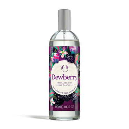 The Body Shop Dewberry Fragrance Mist 100ml Refreshing Body Spray with Fruity and Floral Scent, Lightweight Daily Fragrance with Jasmine and Musk, Vegan Certified Nostalgic Classic