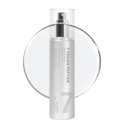 MIZON 7 Vegan Peptide Booster Serum Korean Anti-Aging Face Serum with Niacinamide & Hyaluronic Acid Hydrating Firming & Smoothing Skincare for Fine Lines & Skin Repair – 150 ml