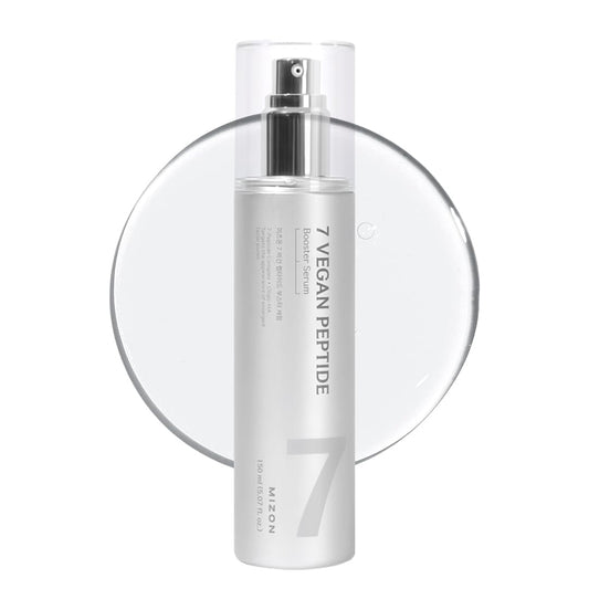 MIZON 7 Vegan Peptide Booster Serum Korean Anti-Aging Face Serum with Niacinamide & Hyaluronic Acid Hydrating Firming & Smoothing Skincare for Fine Lines & Skin Repair – 150 ml