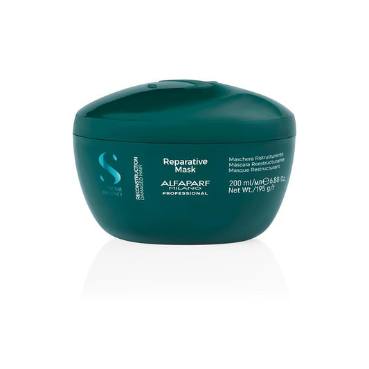 Alfaparf Milano Reparative Mask for Damaged Hair, Damage Hairfall Repair, Safe on Color, Bleach Leave-In Repair Hair Treated Hair, Repairs Bonds & Fiber - Sulfate, Paraben and Paraffin Free - Vegan Formula 200ML.