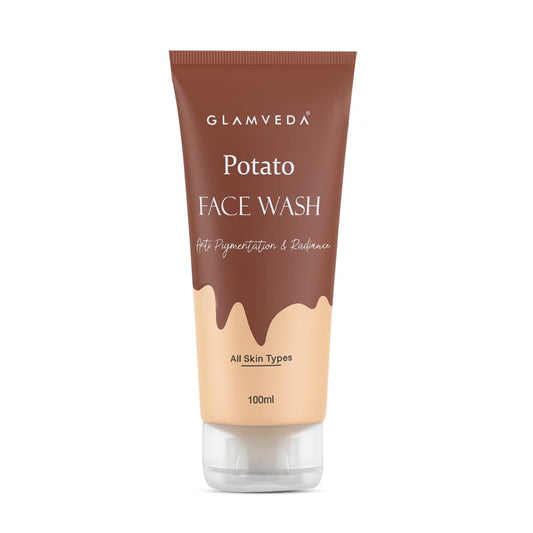 Glamveda Potato Face Wash for Anti Pigmentation Removal 100ml | Natural Skin Brightening Cleanser Facewash for Women | Reduces Dark Spots, Uneven Skin Tone | For Men & Women | All Skin Types