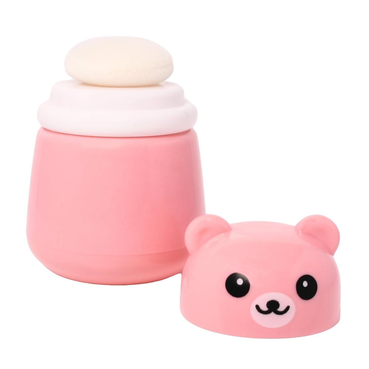 THE LITTLE LOOKERS Baby Powder Puff|Baby Powder Puff With Box|Powder Puff With Box Holder Container|Powder Puff For Babies|Puff Powder Box (Pink),1 Count
