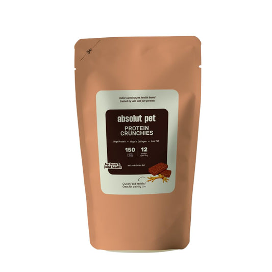 Absolut Pet Chicken Feet Protein Bars, Low Fat Natural Dog Treats | 150g | Protein bars with dehydrated chicken feet - low fat, high protein and a natural source of calcium for strong dogs.