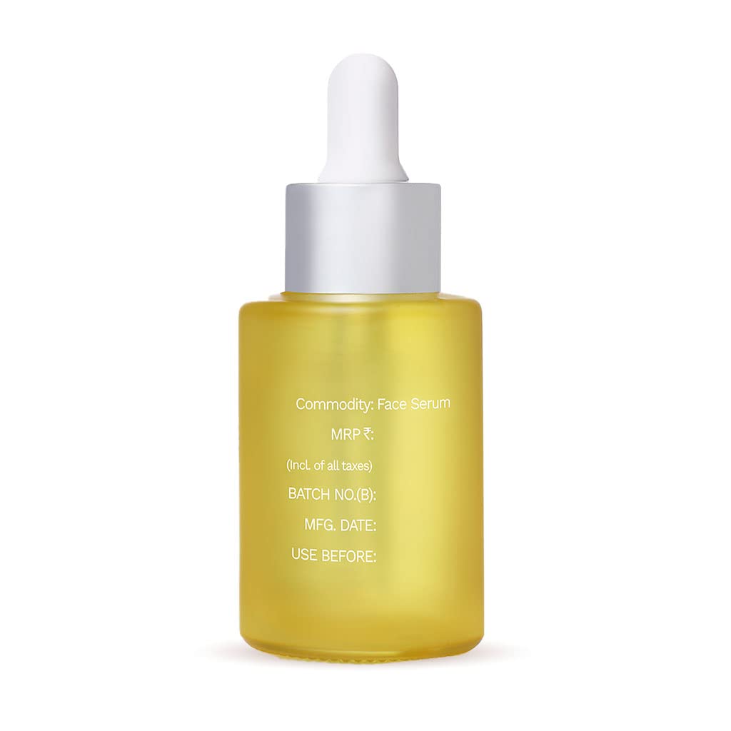 OZiva Inner Glo Skin Brightening Face Serum, Skin Brightening Serum For Even Tone & Increased Radiance With Phyto Vitamin C, Rosehip Oil & Saffron, Face Serum For All Skin Types, 30ml