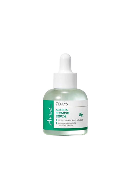 Ariul 7days AC Cica Blemish Serum (20ml) Korean Acne Care Serum with Centella & Tea Tree, Helps Calm Breakouts, Oil Control Pore Clearing Face Serum For Pimples, Redness & Acne Marks, Lightweight Skin Repair Serum