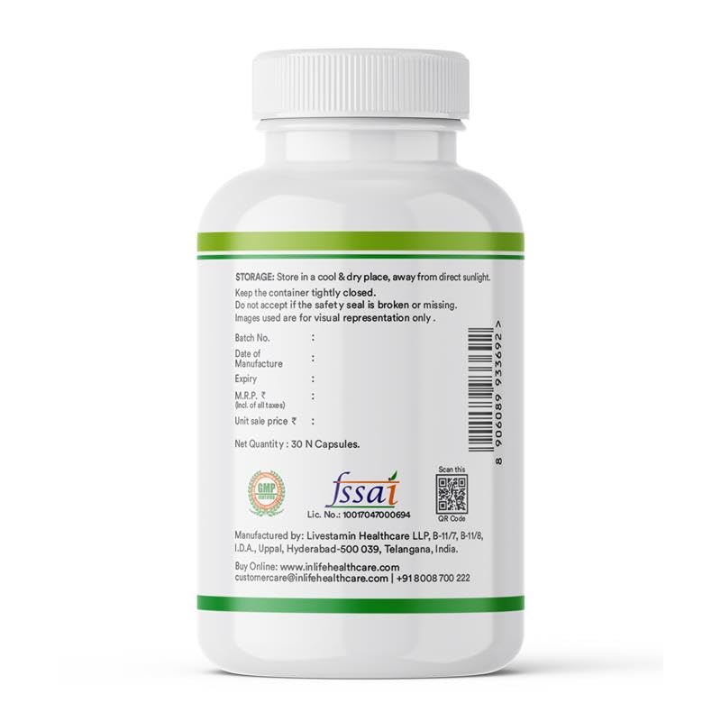 INLIFE Prebiotic and Probiotic Supplement for Gut Health | Lactobacillus Bacteria for Digestive Health Immunity Booster | Probiotics for Women Men - 30 Capsules (Pack of 1, 30, count)