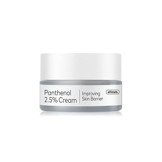 Panthenol 2.5% Cream jar on a white background