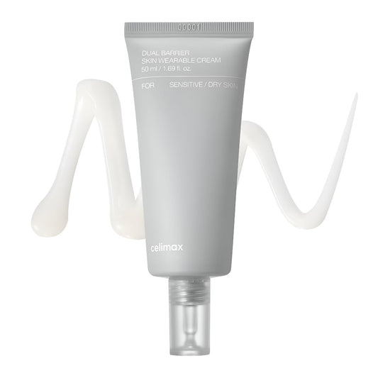 Celimax Dual Barrier Skin Wearable Cream (50ml) | 72H Hydration Barrier Repair | 5 Ceramides Hyaluronic Acid | Soothes Redness Irritation | Derma-Tested, Paraben-Free | Korean Skincare for Dry Sensitive Skin