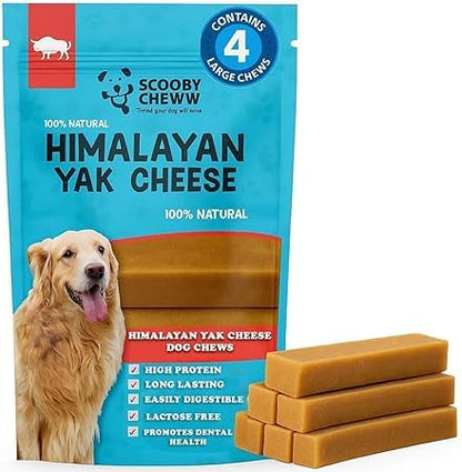 Himalayan Yak Cheese Stick -A Scooby Cheww Product,100% Veg And Natural Yak Chew,Protein & Calcium Rich Dental Hygiene Dog Treat (300Grams),All Life Stages