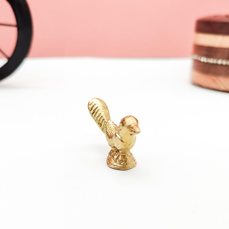 Brass Animal Bird Sculpture Statue Handcrafted Decorative Showpiece Idol for Home, Office Decor (Size : 4cm | Weight : 22gm Approxe)