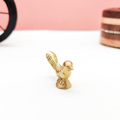 Brass Animal Bird Sculpture Statue Handcrafted Decorative Showpiece Idol for Home, Office Decor (Size : 4cm | Weight : 22gm Approxe)