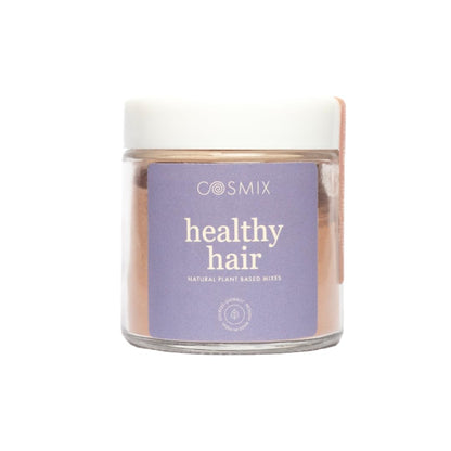 Cosmix healthy hair product in a jar on a white background
