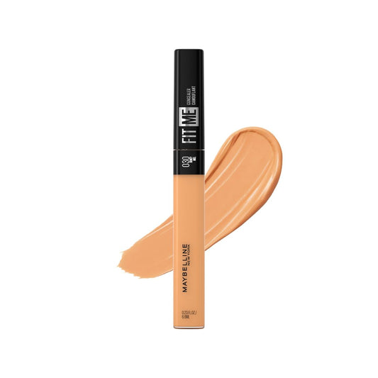 Maybelline New York Fit Me Concealer, Oil free Liquid conceals dark circles, redness, flaws, and blemishes. Fit Me suits oily skin & dry skin - Honey|6.8ml