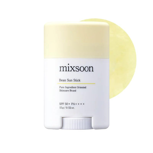 mixsoon Bean Sunstick SPF50+ PA++++ (15g) Korean Sunscreen Stick with Bean Extracts & Niacinamide, Portable, Waterproof, Sweat-Resistant UV Protection Sunscreen, No White Cast, Hydrating, Lightweight Daily Sun Care for All Skin Types