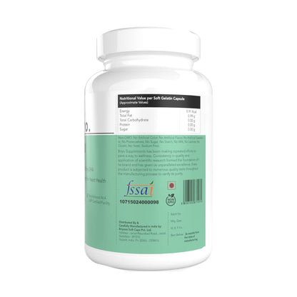 Supplement bottle with label on a white background
