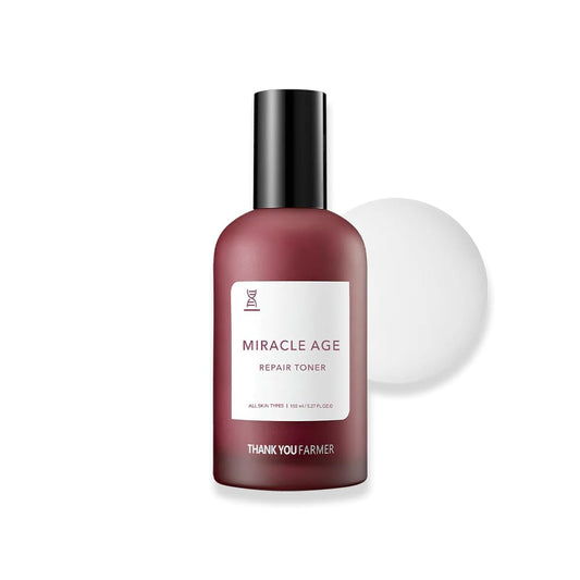 THANKYOU FARMER Miracle Age Repair Toner (150ml) Nourishing, Soothing, Brightening Korean Toner, Anti-Aging Face Toner, Helps Reduce Fine Lines Wrinkles, Lightweight Formula For All Skin Types