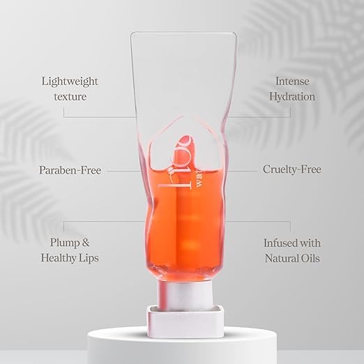 Lip Oil for Women - Hydrating Watermelon Lip Oil with Squalene, Argan & Safflower | House of Ayurveda Daily Use Lip Treatment | Non-Sticky, Nourishing & Moisturizing | Paraben-Free, Cruelty-Free | 4ml
