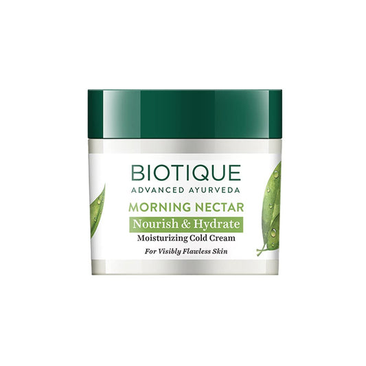 Biotique Morning Nectar cream jar on a white background