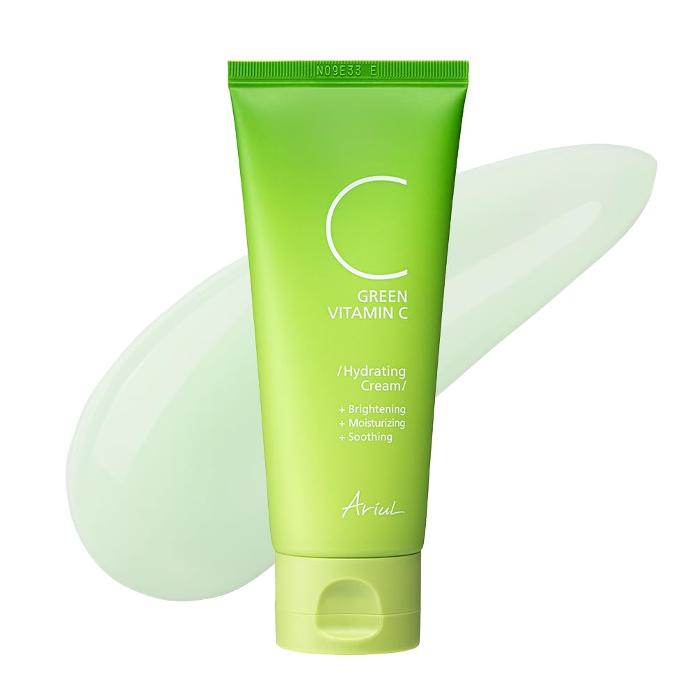 Ariul Green Vitamin C Hydrating Cream 100ml | Korean Face Moisturizer for Brightening, Deep Hydration, Glow & Skin Barrier Care