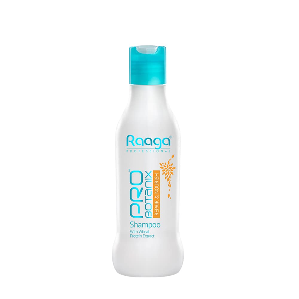 Raaga shampoo bottle on a white background