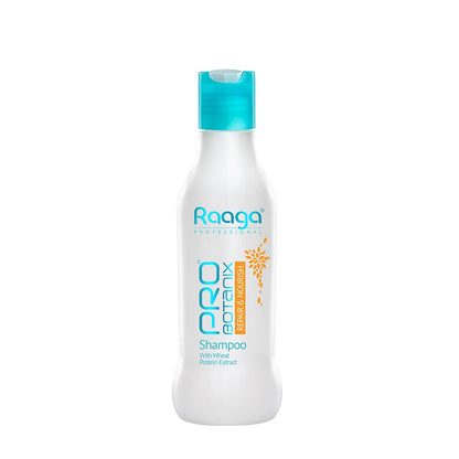Raaga shampoo bottle on a white background
