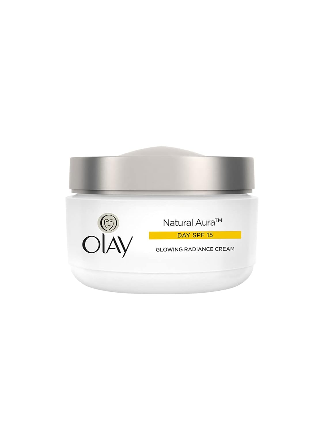 Olay Natural Aura Day Cream with SPF 15 | Glowing Radiance Cream | With Niacinamide and Vitamin E | Normal, Oily, Dry, Combination Skin | 50g