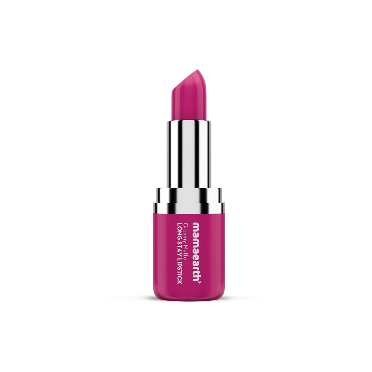 Mamaearth Creamy Matte Long Stay Lipstick with Murumuru Butter and Vitamin E for 8-Hour Long Stay (Flakeproof & Non-Drying | Intense Color Payoff) | 4.2g - Pink Camellia