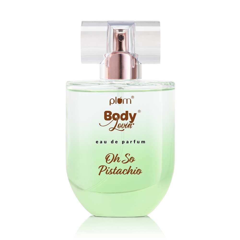 Plum BodyLovin' Oh So Pistachio Perfume | Long Lasting & Premium Oriental Gourmand Fragrance | Luxury Perfume For Women | Pistachio & Hazelnut Notes | Perfect For Holidays & Special Ocassions (50ml)