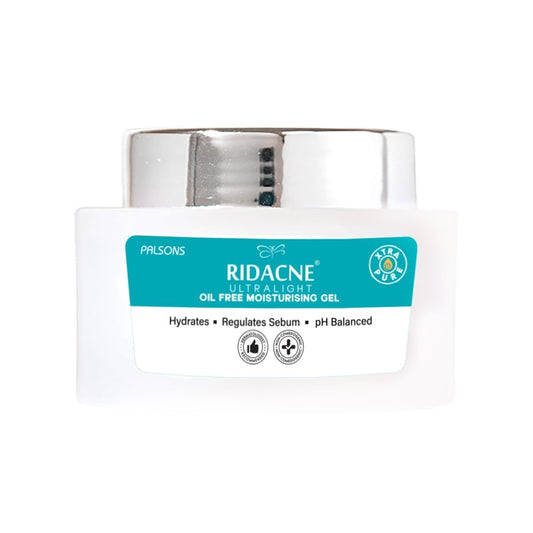 RIDACNE Ultralight Oil Free Moisturising Gel for Oily & Acne-Prone Skin | With Acnacidol BG, Hyaluronic Acid & Green Tea | Lightweight, Non-Comedogenic Moisturiser | 40g