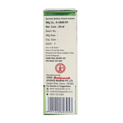 Baidyanath Jhansi Anu Taila 20ml