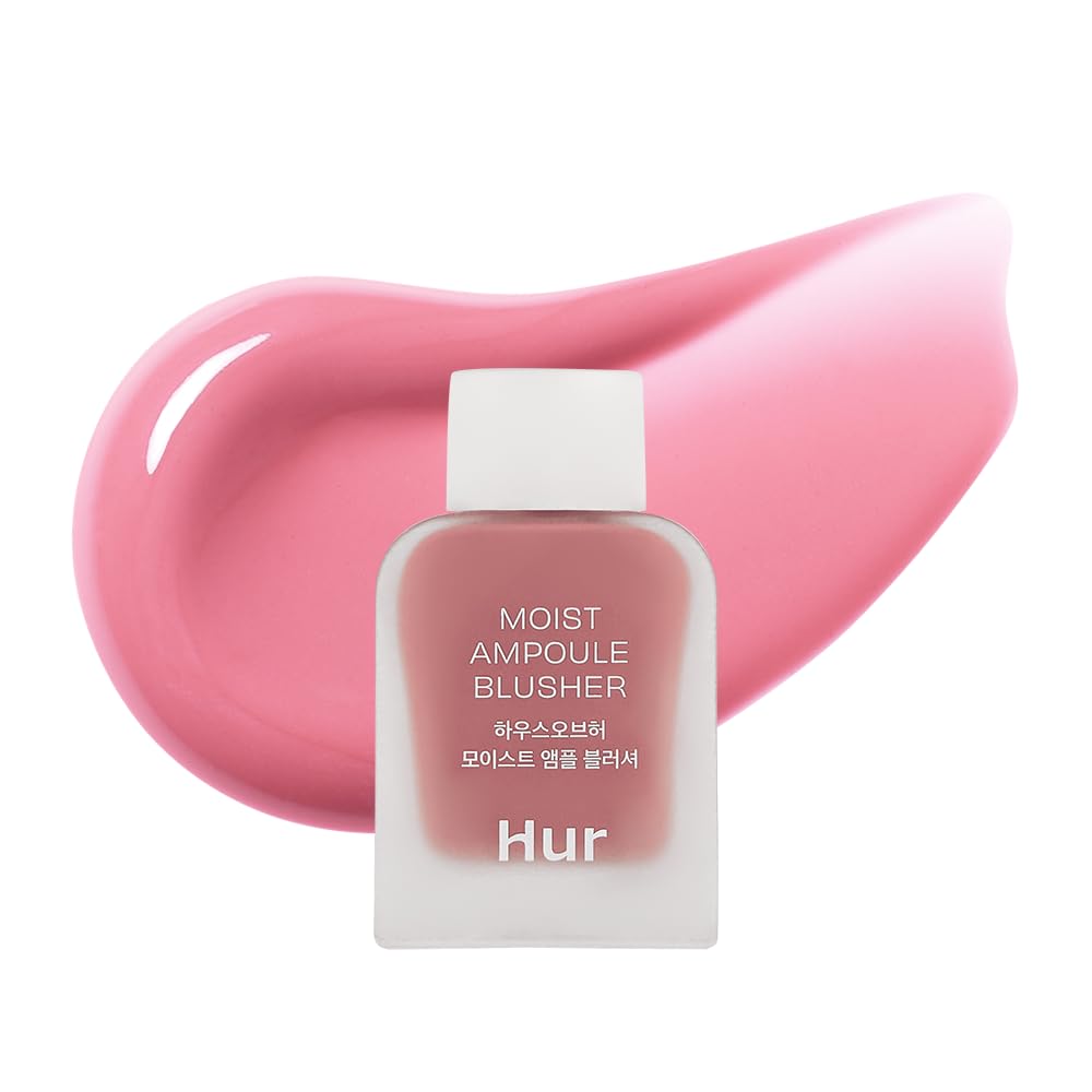 House of Hur Moist Ampoule Blusher (06 Cherry Blossom) Hydrating & Long-Lasting Liquid Blush, Buildable Water-Based Formula With 61% Moisture Essence, Lightweight, Glides On Smoothly (10ml)