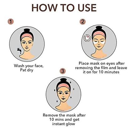 O3+ Caffeine Bomb Anti Dark Circle Eye Patch & Eye D Tan, Reduces dark circle| Reduces Puffiness | Brighten and Awakens (single use only) 5G