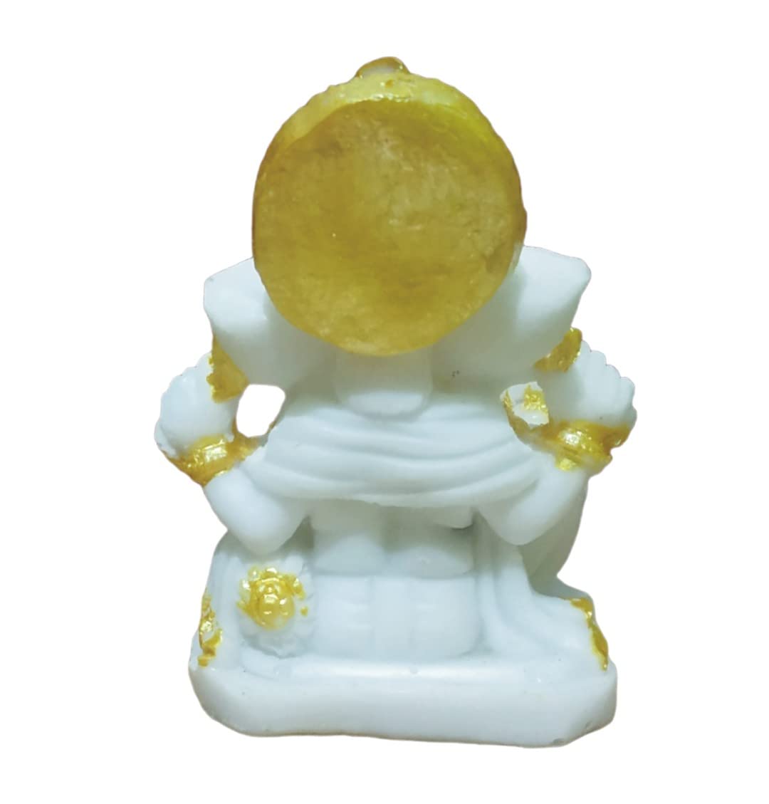 Ganesha Ganesh Ganpati Gajanan Statue Idol Murti Gift Item Decorative Showpiece Multicolor Polyresin Pack of 1 (B002)