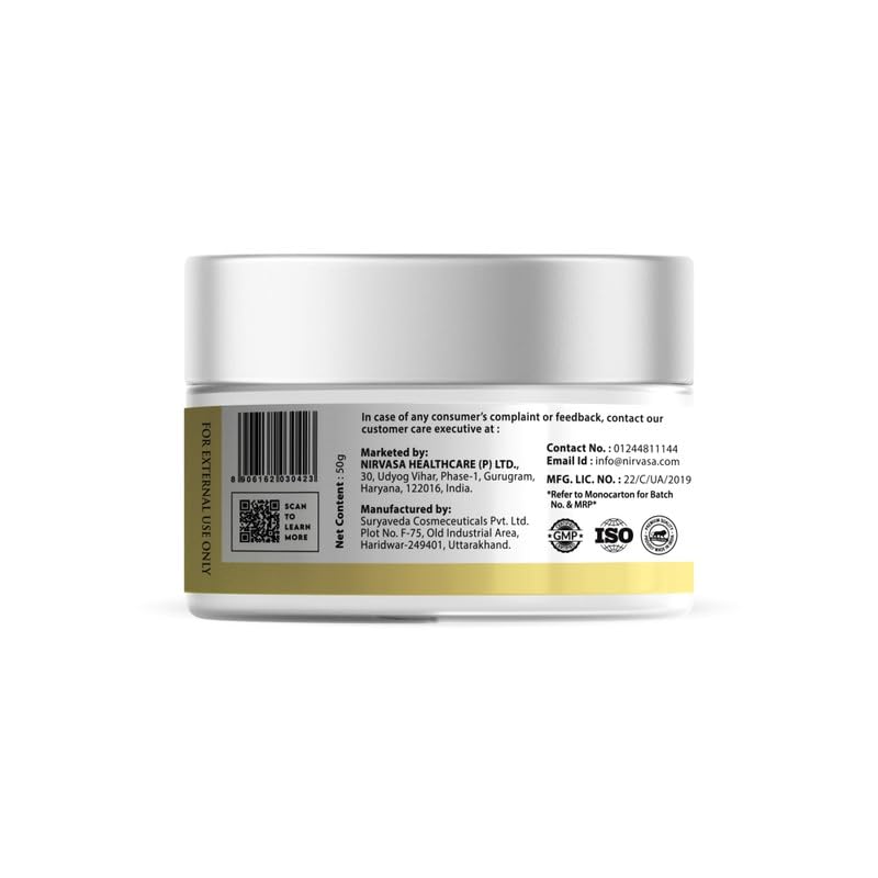 Nirvasa Anti-Ageing & Brightening Cream (50g) | With Niacinamide, Vitamins A & C & Peptides | Reduces Fine Lines & Wrinkles, Boosts Collagen & Skin Elasticity | For Men & Women