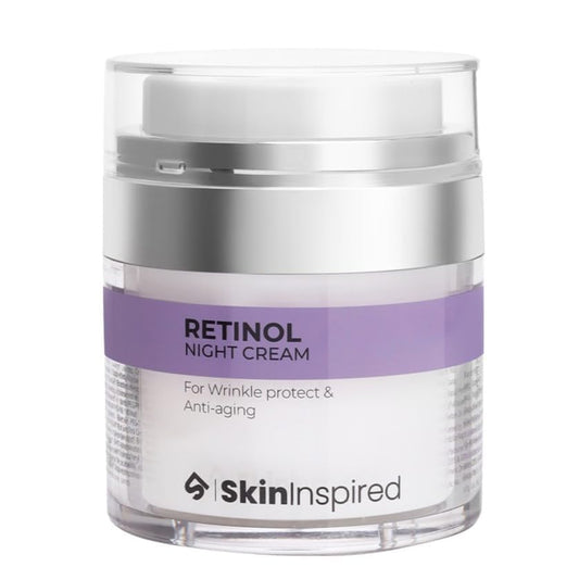 SkinInspired Retinol Night Cream For Wrinkles & Anti-Aging | 0.1% Retinol which is Encapsulated | Lightweight Cream for Age Spots, Fine Lines and Wrinkles | Anti Aging Cream For Women & Men | For All Skin Types | 50 g