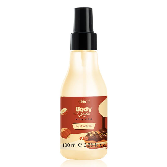 Plum Bodylovin' Hazelnut Eclair Body Mist | Long Lasting Decadent Hazelnut Chocolate Fragrance | Travel-Friendly & Easy To Carry | 100ml
