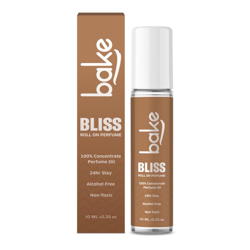 BAKE Bliss Attar Oil Concentrated Perfume Oil Roll on Fragrance| 24 Hours Stay & Alcohol Free | Unisex,Passion Fruit | 10ml
