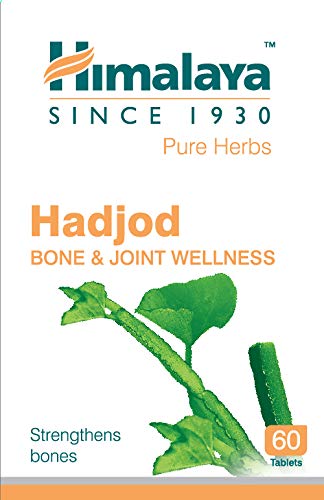 Himalaya Hadjod supplement packaging with green leaves on a white background