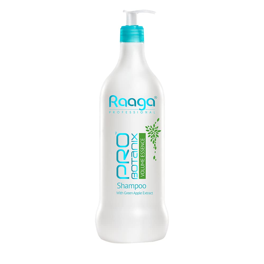 Raaga Professional Pro Botanix Volume Essence Shampoo with Green Apple Extract | Strengthens Hair, Provides Thicker Looking Hair | Suitable For Men & Women (1000 ml)