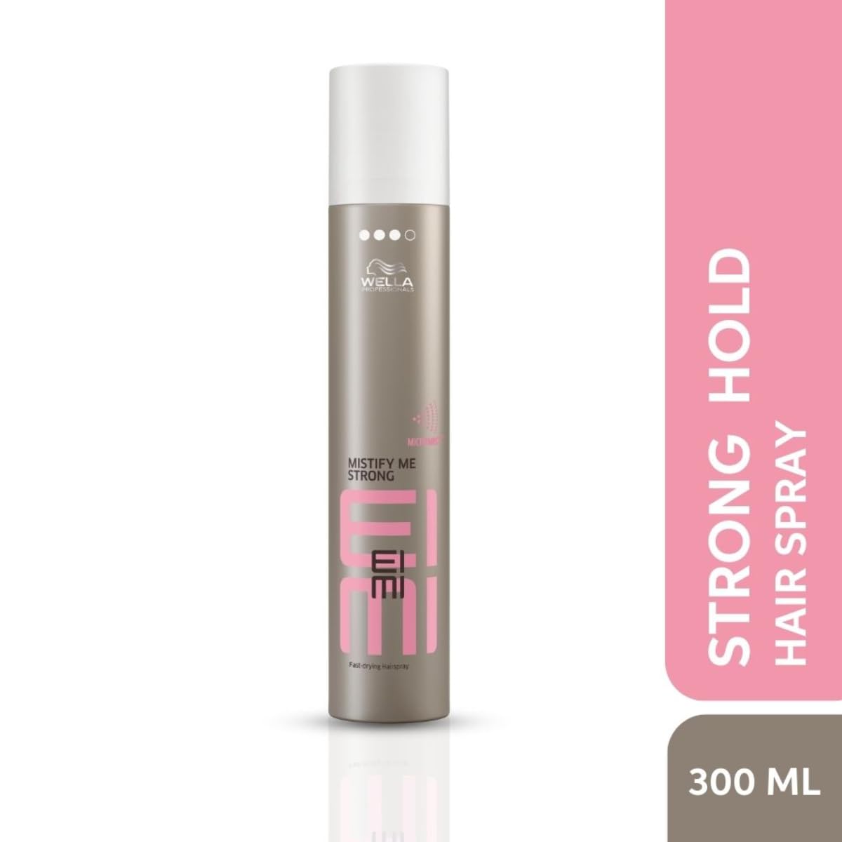 Wella EIMI Strong Hold hair spray bottle on a white background